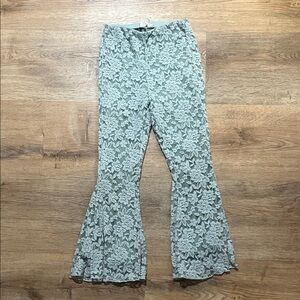 Joyfolie Mint Lace Detail Pants